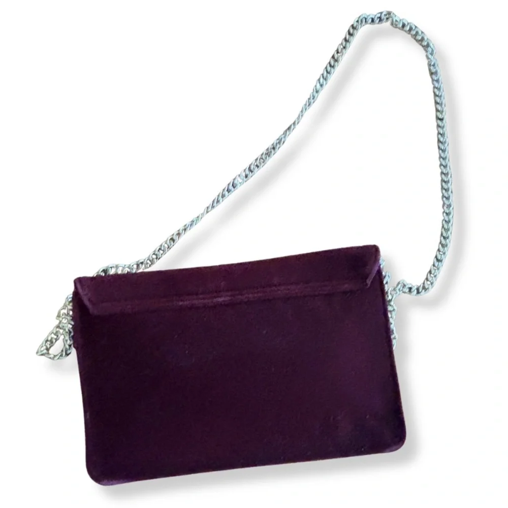 ✨ Vintage Jimmy Choo Parfums Velvet Chain Clutch ✨ - Picture 3 of 11